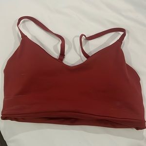 red sports bra